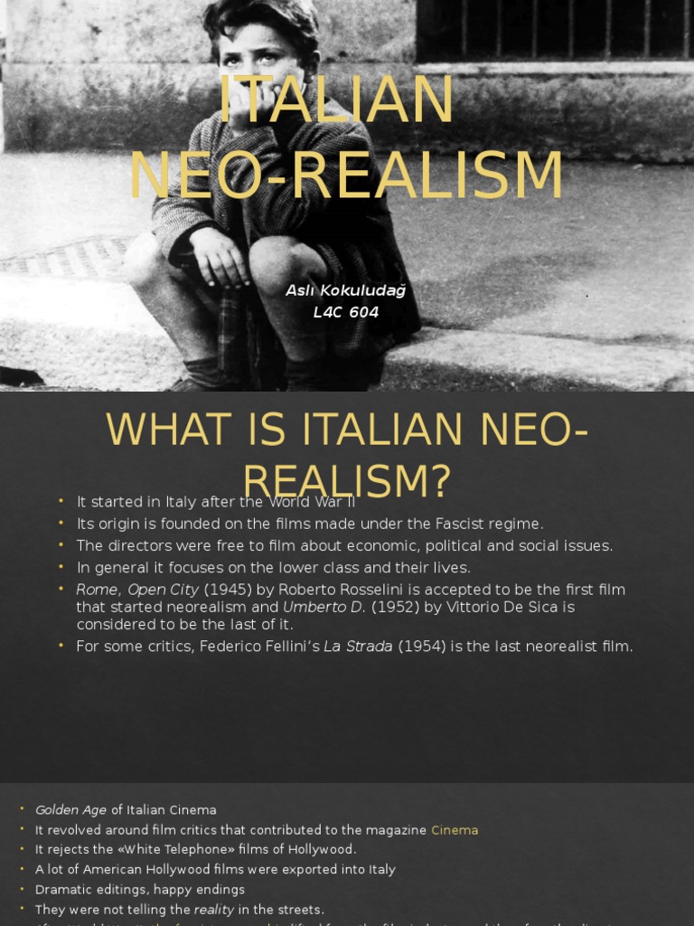 Italian NeoRealism PDF Cinema Leisure