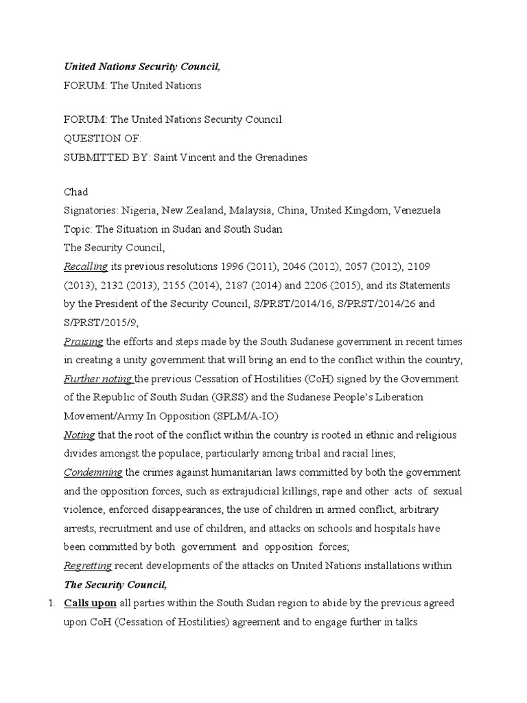 United Nations Security Council | PDF | Sudan | South Sudan