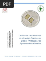 Cinetica de Crecimiento de Microalga Chaetoceros gracilis