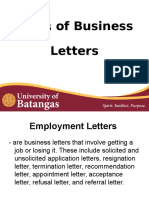 English 103 Kinds of Business Letter
