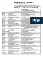 M.Tech Date Sheet for Odd Sem Exams 2015-16