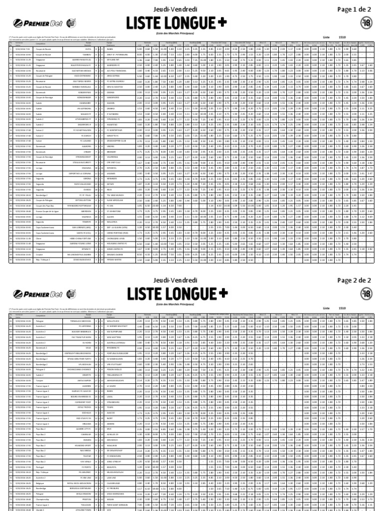 liste longue parifoot dimanche