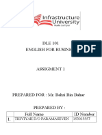 DLE 101 English For Business: Thiviyah D/O Paramaseven 153015557