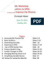 Workshop Qualtrics To SPSS Presentation