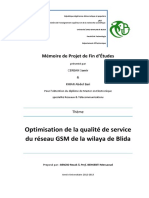 Optimisation de QoS Du Réseau GSM de BLIDA