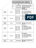 Muet Intensive Class & Exam Schedule (August - November 2015)