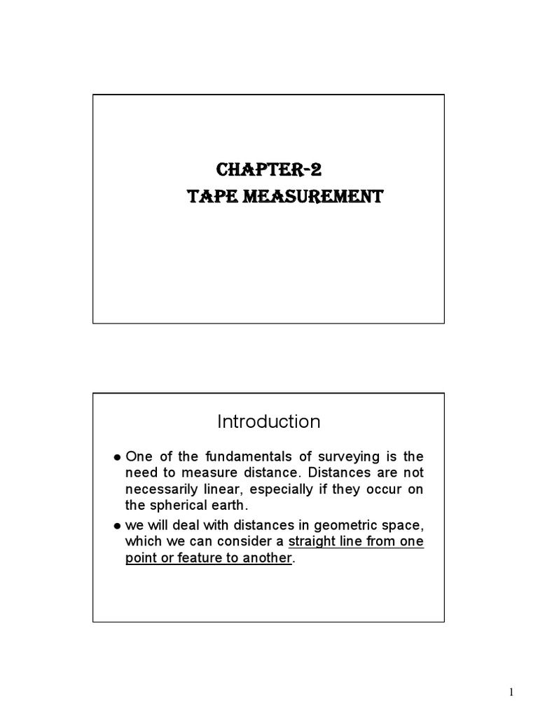 2chapter 2 Linear Distance Measurement PDF | PDF | Optics | Surveying