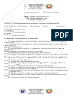 Summative Tests 2nd Grading EPP Agri