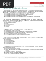 Questões sobre Gametogênese e Ovogênese | PDF | Ovário | Biologia