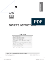 Owner'S Instructions: DA99-01220M REV (0.7) Free Standing Appliance