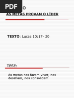 AS METAS PROVAM O LÍDER