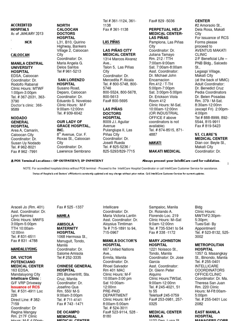 Accredited Hospitals 201112 PDF | PDF | Health Care