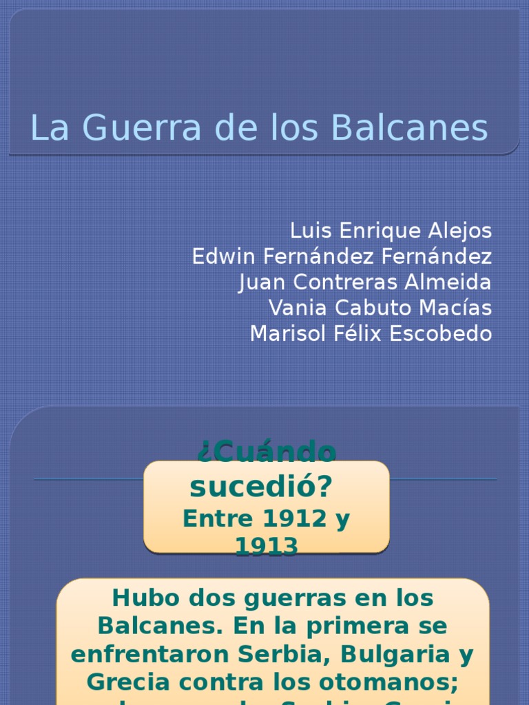 Resumen de la Guerra de los Balcanes | PDF | Balcanes | Viajes por Europa