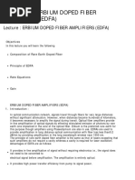 Lecture: Erbium Doped Fiber Amplifiers (Edfa)