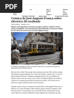 Print Crónica de José-Augusto França Sobre Eléctrico 28 Reeditada - PÚBLICO