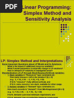 Simplex Method and Sensitivity Analysis2012