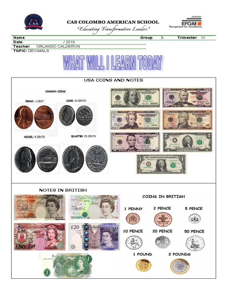 Money Worksheet | PDF | Sports & Recreation | Science & Mathematics