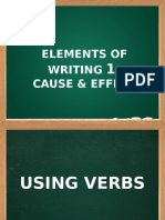 Elements of Writing Cause & Effect