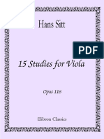 Hans Sitt - 15 Studies for Viola Op 116