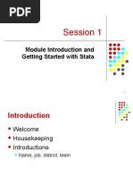 Session 1: Module Introduction and Getting Started With Stata