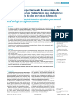 Análisis Del Comportamiento Biomecánico de Elementos Dentarios Restaurados Con Endopostes Estéticos A Través de Dos Métodos Diferentes