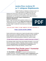 7 Alimentos para Perder Peso y Acelerar El Metabolismo