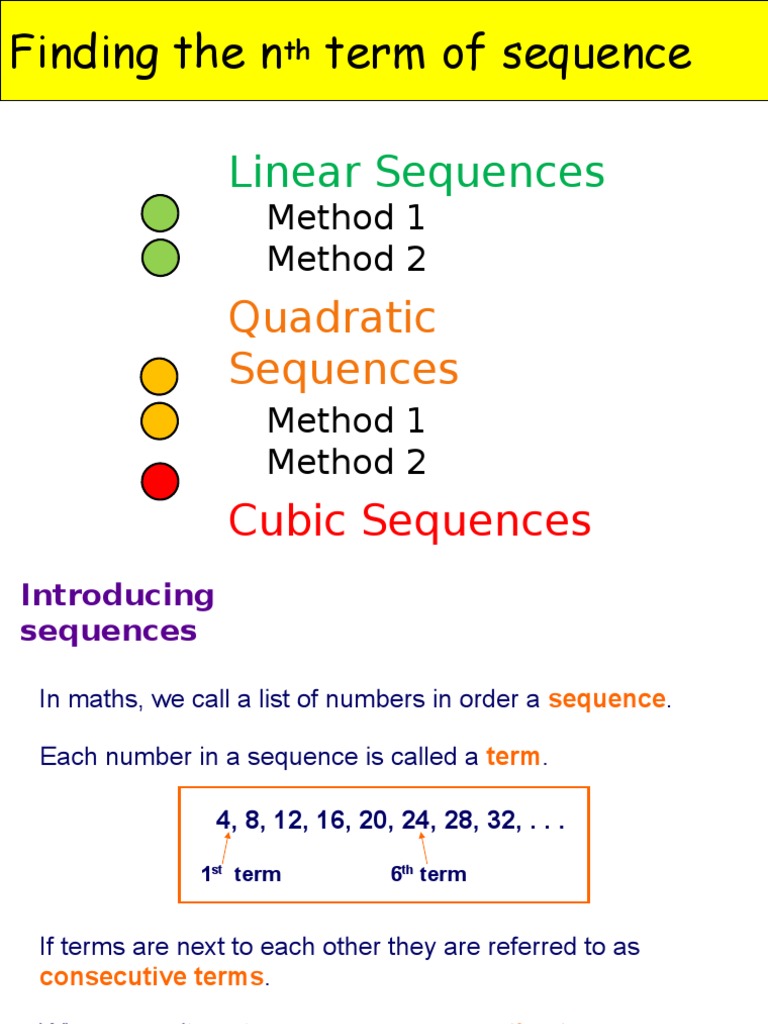 Finding the nth Term in Sequences | PDF | Sequence | Analysis