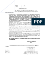 Republic of The Philippines - S.S. Done: in The City of Taguig - Affidavit of Loss