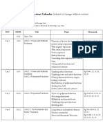 Unit 2 Polynomial Functions Calendar