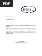 Carta de Bienvenida