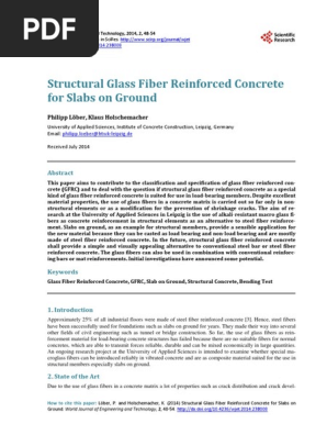 Glass Fiber Reinforced Concrete Pdf