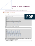 Graph and Sound of Sine Waves in Mathematica