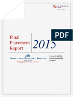 Final Placement: A Report For The PGDM/PGDMHR Courses