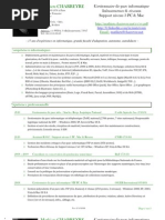 Curriculum Vitae (CV) de Mathieu CHARREYRE