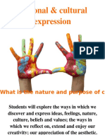 Personal & Cultural Expression: What Is The Nature and Purpose of Creative Expression?
