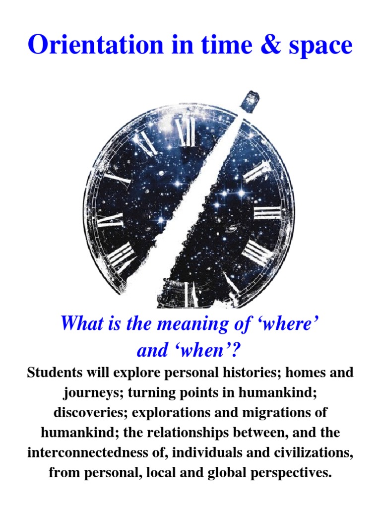 Orientation in Time & Space: What Is The Meaning of Where' and When'? | PDF