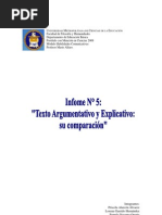 Informe 5 Texto Argumentativo y Texto Explicativo