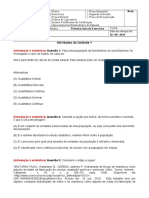 Primeira Lista de Exercicios - Unidades 1 A 5 - Estatistica e Probabilidades