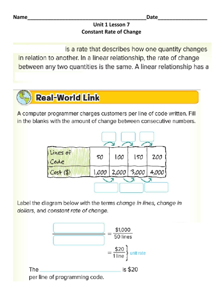 Understanding Constant Rate of Change | PDF | Career & Growth | Business