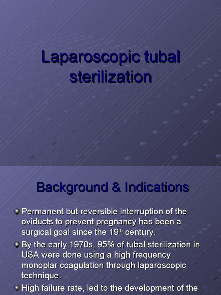 Laparoscopic Tubal Sterilization | PDF