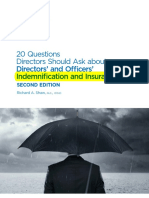 20 Questions Directors Should Ask About Directors and Officers Indemnificationand Insurance Second Edition (1)