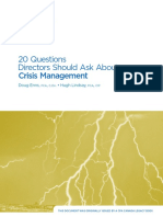 20 Questions Directors Should Ask About Crisis Management