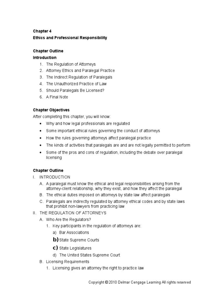 Paralegal Today 5e SG Outline Chapter 04 | PDF | Paralegal | Practice ...