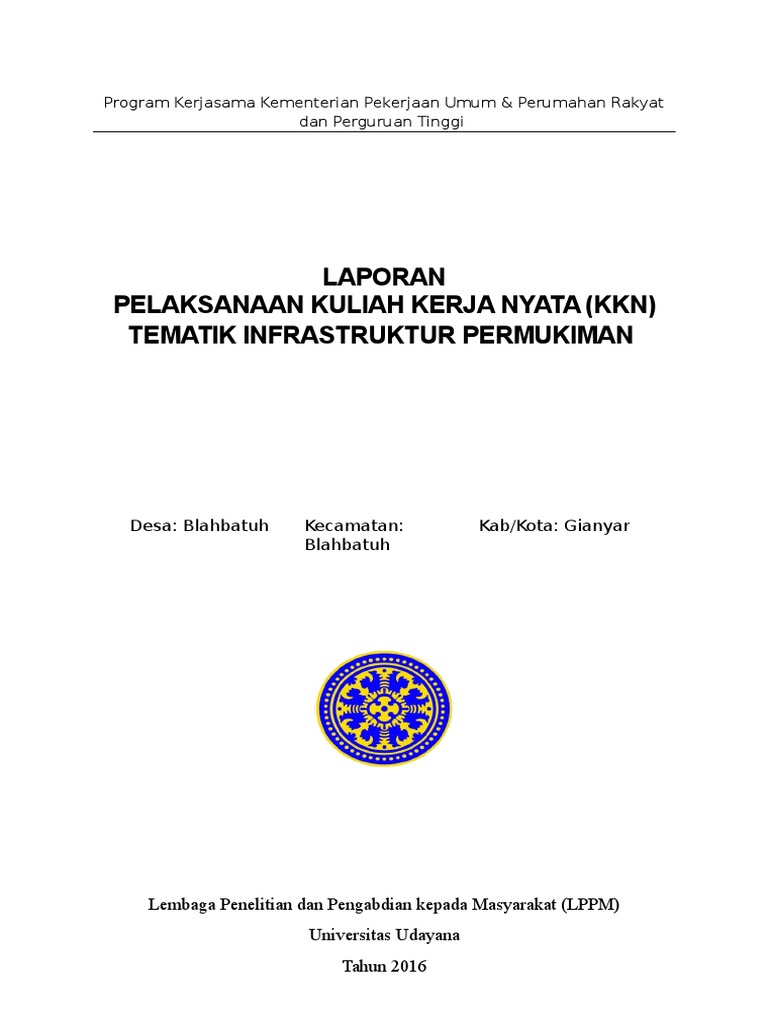 Laporan Kkn Tematik Desa Blahbatuh