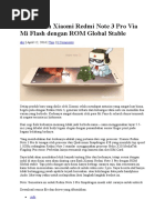 Download Cara Flash Xiaomi Redmi Note 3 Pro via Mi Flash Dengan ROM Global Stable by mr4zie SN325288549 doc pdf