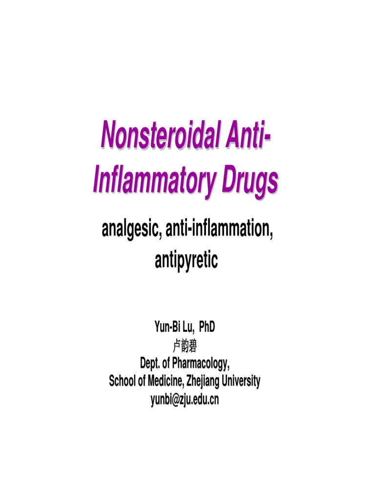 Nonsteroidal Anti - Inflammatory Drugs | PDF | Nonsteroidal Anti ...