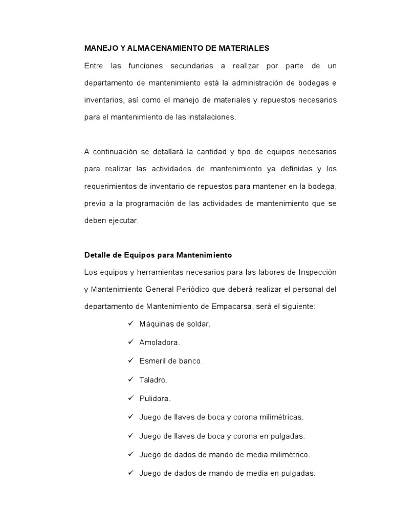 Manejo y Almacenamiento de Materiales | PDF | Máquinas | Ingeniería ...