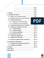 Presiones y gradientes en yacimientos petroleros