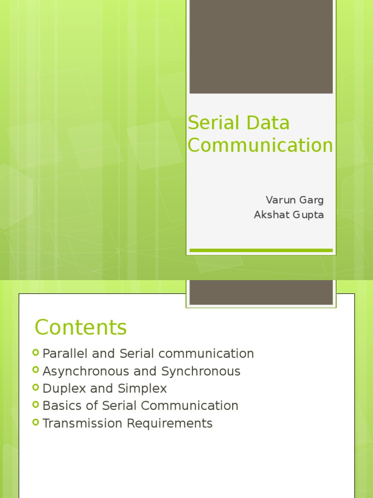 Serial Communication Basics Guide | PDF | Data | Electronics