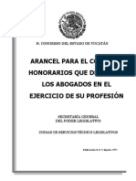 Arancel Del Abogado Yucatán PDF
